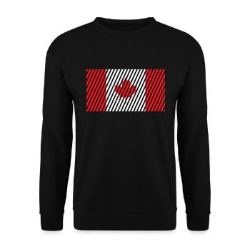 Kanada Flagge - Unisex Pullover - Schwarz - Vorne - Alina (178cm) & Michal (187cm)
