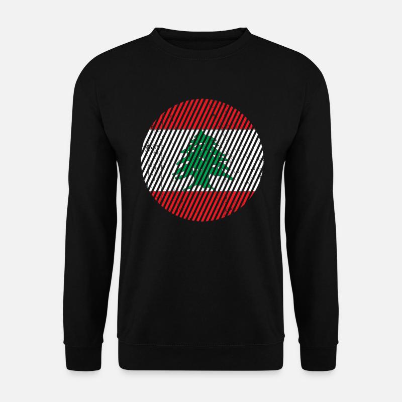 libanon flagge - Unisex Pullover - Schwarz