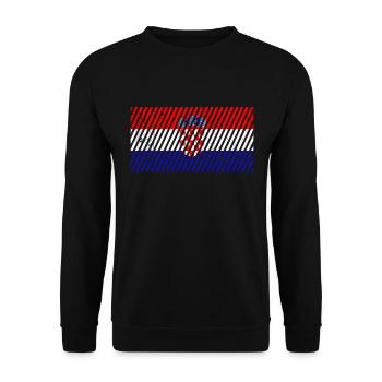 Croatia flag - Unisex Sweatshirt - black - Front - Alina (178cm) & Michal (187cm)
