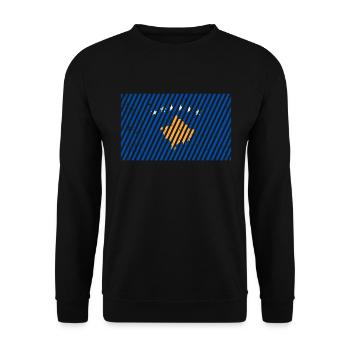 Kosovo flag - Unisex Sweatshirt - black - Front - Alina (178cm) & Michal (187cm)