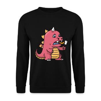 Bébé Dragon Affamé Faim Faim Enfants Bébé - Sweat-shirt Unisexe - noir - Devant - Alina (178cm) & Michal (187cm)