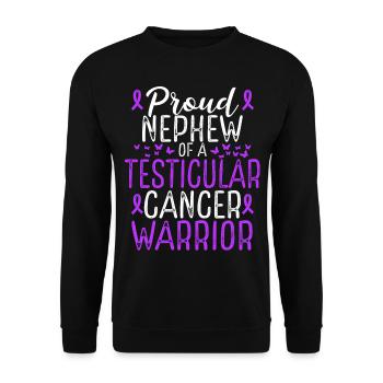 Mouvement de sensibilisation au cancer des testicules Ruban neveu - Sweat-shirt Unisexe - noir - Devant - Alina (178cm) & Michal (187cm)