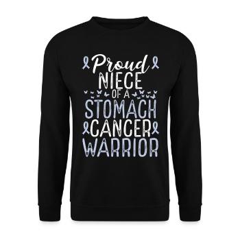 Stomach Cancer Awareness Movement for Niece Ribbon - Unisex Pullover - Schwarz - Vorne - Alina (178cm) & Michal (187cm)