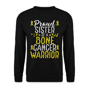 Bone Cancer Awareness Movement for Sister Ribbon - Unisex Sweatshirt - black - Front - Alina (178cm) & Michal (187cm)