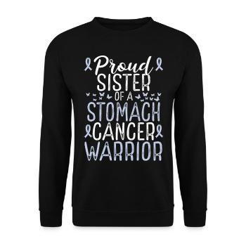 Stomach Cancer Awareness Movement Sister Ribbon - Unisex Pullover - Schwarz - Vorne - Alina (178cm) & Michal (187cm)