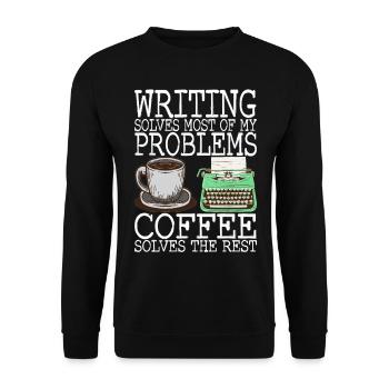 Author Schreiber - Unisex Sweatshirt - black - Front - Alina (178cm) & Michal (187cm)