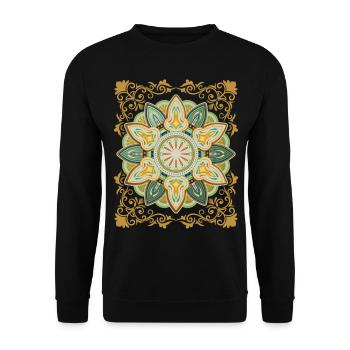 Vintage Design Mandala Design Vintage Mandala - Sweat-shirt Unisexe - noir - Devant - Alina (178cm) & Michal (187cm)