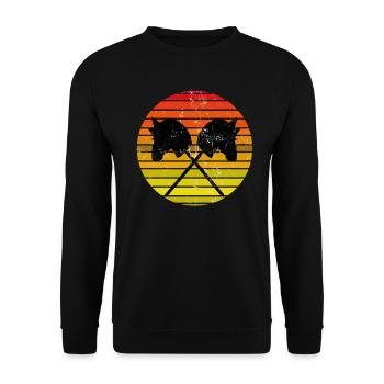 Hobbyhorse Hobbyhorsing Hobbyhorses Stock horses - Unisex Sweatshirt - black - Front - Alina (178cm) & Michal (187cm)