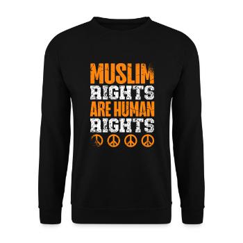 Muslimische Rechte Sind Menschenrechte Ramadan - Unisex Pullover - Schwarz - Vorne - Alina (178cm) & Michal (187cm)