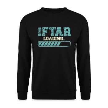 Alhamdulillah Islam Ramadan Islamic Muslim - Unisex Sweatshirt - black - Front - Alina (178cm) & Michal (187cm)
