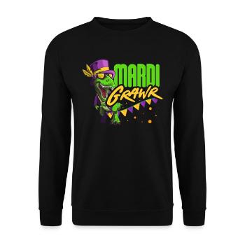 Mardi Grawr Mardi Gras Shenanigan Beans - Sweat-shirt Unisexe - noir - Devant - Alina (178cm) & Michal (187cm)