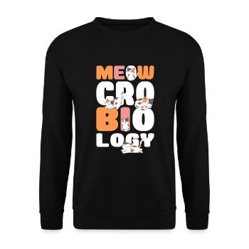 Meowcrobiology Katzenflüsterer - Unisex Pullover - Schwarz - Vorne - Alina (178cm) & Michal (187cm)