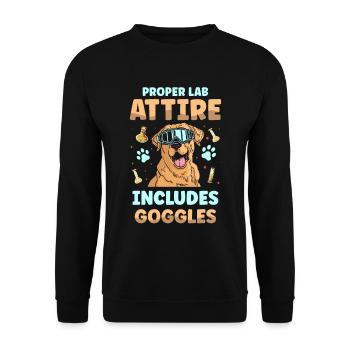 Zur Richtigen Laborkleidung Gehört Eine - Unisex Pullover - Schwarz - Vorne - Alina (178cm) & Michal (187cm)