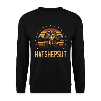 Hatshepsut Egyptian mythology Egyptian - Unisex Sweatshirt - black - Front - Alina (178cm) & Michal (187cm)