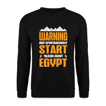 Peut spontanément commencer à parler de l’Egypte - Sweat-shirt Unisexe - noir - Devant - Alina (178cm) & Michal (187cm)