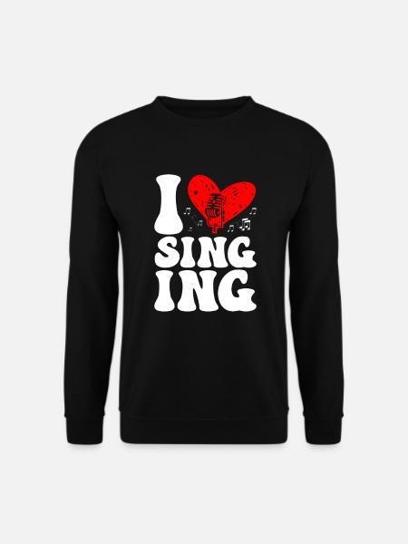 Ich Liebe Es, Karaoke-sänger-voice-coach Zu Singen - Unisex Pullover - Schwarz