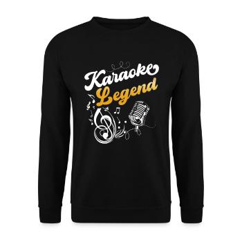 Karaoke Legend Singer Voice Coach Singing - Unisex Sweatshirt - black - Front - Alina (178cm) & Michal (187cm)