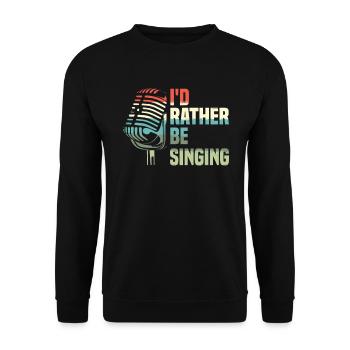 Je préférerais être coach vocal pour les chanteurs de karaoké - Sweat-shirt Unisexe - noir - Devant - Alina (178cm) & Michal (187cm)