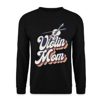 Violon Violoniste Maman Rétro Vintage - Sweat-shirt Unisexe - noir - Devant - Alina (178cm) & Michal (187cm)