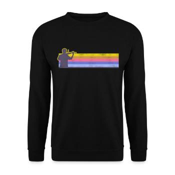 Violon Violoniste Rétro Vintage - Sweat-shirt Unisexe - noir - Devant - Alina (178cm) & Michal (187cm)