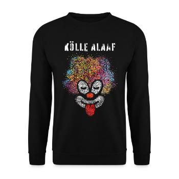 Kölle Alaaf Kostümersatz Clown Karneval Kölsch - Unisex Pullover - Schwarz - Vorne - Alina (178cm) & Michal (187cm)