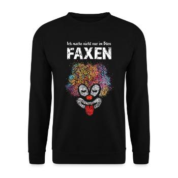 Karneval Fasching Konfetti Clown Büro Kostümersatz - Unisex Pullover - Schwarz - Vorne - Alina (178cm) & Michal (187cm)
