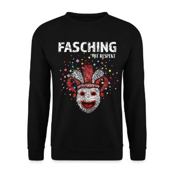 Fasching Fasnacht Konfetti Narren Kostümersatz - Unisex Pullover - Schwarz - Vorne - Alina (178cm) & Michal (187cm)