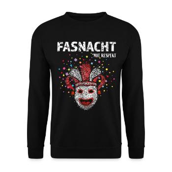 Fasnacht Karneval Konfetti Narren Kostümersatz - Unisex Pullover - Schwarz - Vorne - Alina (178cm) & Michal (187cm)