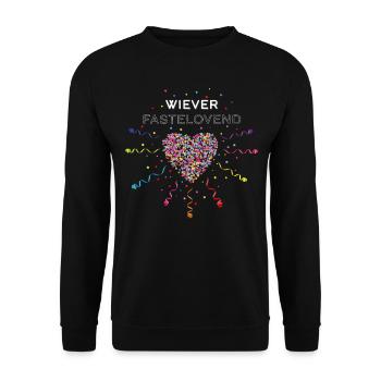 Karneval Fasching Konfetti Luftschlage Fastelovend - Unisex Pullover - Schwarz - Vorne - Alina (178cm) & Michal (187cm)