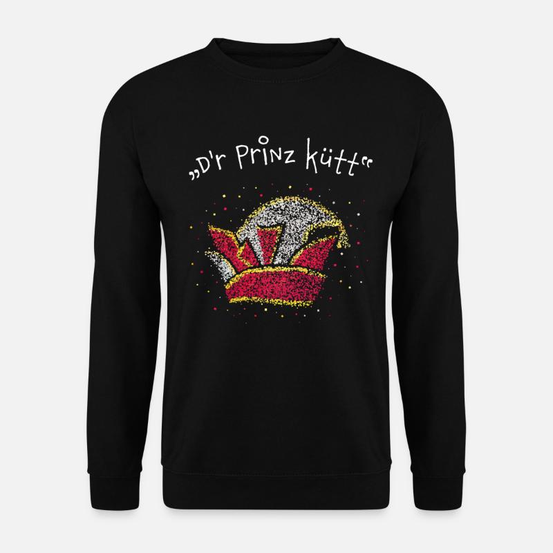 Karneval Fasching Konfetti Karnevalsprinz Jeck - Unisex Pullover - Schwarz