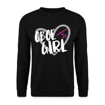 Oboe musician - Unisex Sweatshirt - black - Front - Alina (178cm) & Michal (187cm)