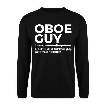 Oboe musician - Unisex Sweatshirt - black - Front - Alina (178cm) & Michal (187cm)