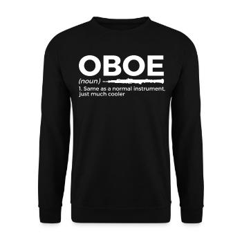 Oboe musician - Unisex Sweatshirt - black - Front - Alina (178cm) & Michal (187cm)