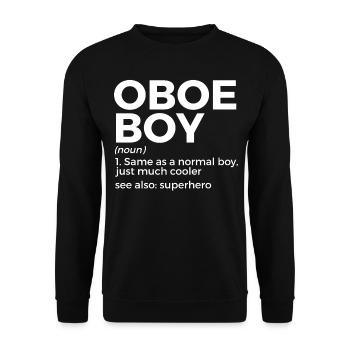 Oboe musician - Unisex Sweatshirt - black - Front - Alina (178cm) & Michal (187cm)