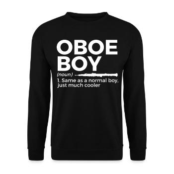 Oboe musician - Unisex Sweatshirt - black - Front - Alina (178cm) & Michal (187cm)