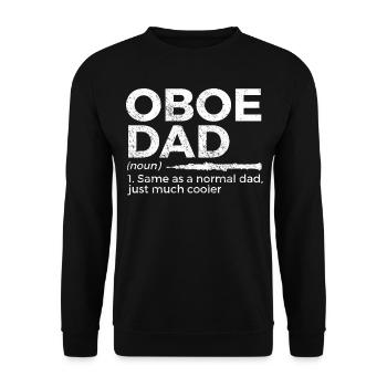 Oboe musician - Unisex Sweatshirt - black - Front - Alina (178cm) & Michal (187cm)