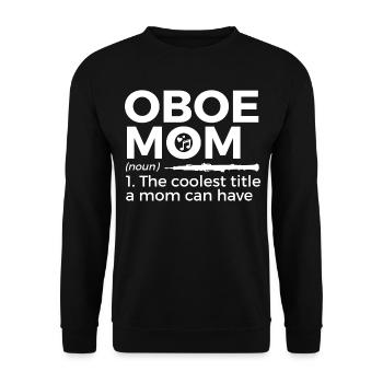 Oboe musician - Unisex Sweatshirt - black - Front - Alina (178cm) & Michal (187cm)
