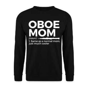 Oboe musician - Unisex Sweatshirt - black - Front - Alina (178cm) & Michal (187cm)