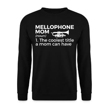 Mellophone Musician - Unisex Sweatshirt - black - Front - Alina (178cm) & Michal (187cm)