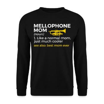 Mellophone Musician - Unisex Sweatshirt - black - Front - Alina (178cm) & Michal (187cm)
