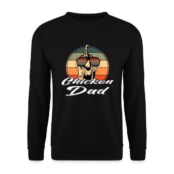 Retro Sunglasses Chicken Chicken Dad lettering - Unisex Sweatshirt - black - Front - Alina (178cm) & Michal (187cm)