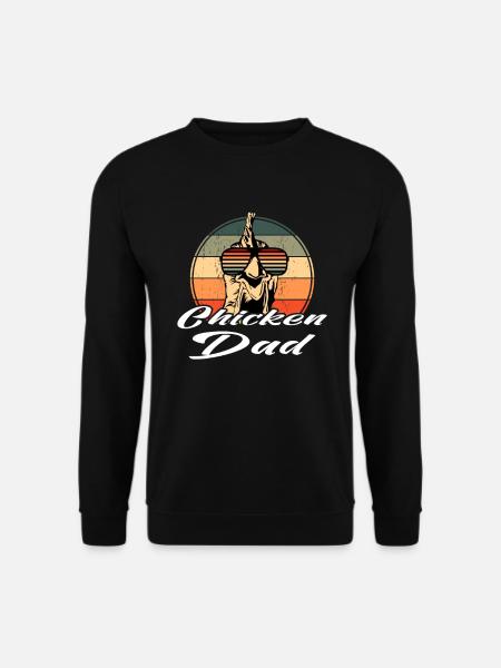 Retro Sonnenbrille Huhn Chicken Dad Schriftzug - Unisex Pullover - Schwarz