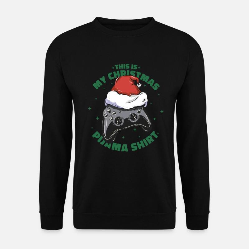 Gaming Pyjama Weihnachten Ugly Christmas Sweater - Unisex Pullover - Schwarz