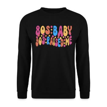 90s 90s 90s Party - Unisex Sweatshirt - black - Front - Alina (178cm) & Michal (187cm)