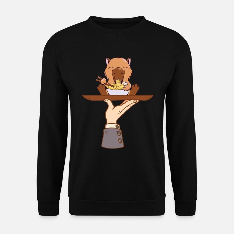 Capybara Ramen Kawaii - Sweat-shirt Unisexe - noir
