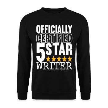 Author Writer Writer - Unisex Sweatshirt - black - Front - Alina (178cm) & Michal (187cm)