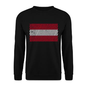 Austrian flag - Unisex Sweatshirt - black - Front - Alina (178cm) & Michal (187cm)