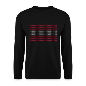 Austrian flag - Unisex Sweatshirt - black - Front - Alina (178cm) & Michal (187cm)