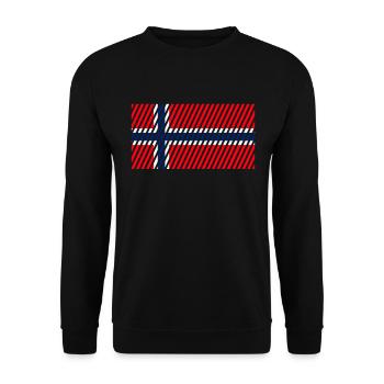 Norway Flag - Unisex Sweatshirt - black - Front - Alina (178cm) & Michal (187cm)