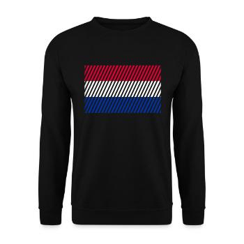 Netherlands flag - Unisex Sweatshirt - black - Front - Alina (178cm) & Michal (187cm)